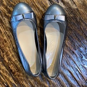 Cole Haan Nike Air silver flats